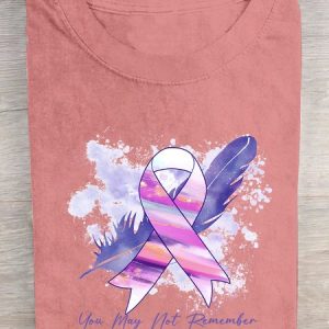 You May Not Remember But I Will Never Forget, Alzheimer Awareness Cotton T-shirt, T-shirts, Lilicloth.com