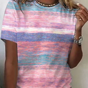 Ombre Regular Fit Casual T-Shirt, T-shirts, Lilicloth.com