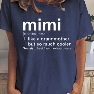 Funny Mimi Definition Crew Neck Short Sleeve T-Shirt, T-shirts, Lilicloth.com