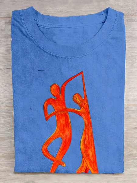 Casual Cotton Crew Neck Loose T-Shirt, T-shirts, Lilicloth.com