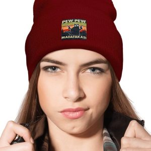 Funny Cat Print Animal Graphic Beanie Hat, Hats, Lilicloth.com