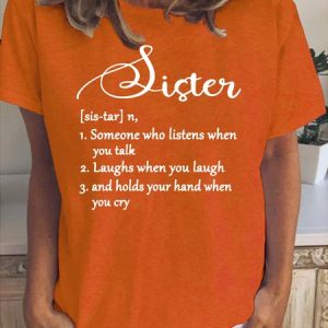 Funny SISTER(SIS-TAR") Short sleeve tops, T-shirts, Lilicloth.com