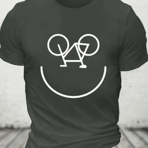 Smiling Bike Cotton T-Shirt, T-shirts, Lilicloth.com