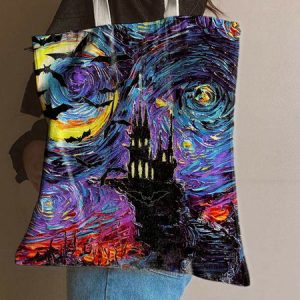 Halloween Abstract Painting Shopping Totes, Bags, Lilicloth.com