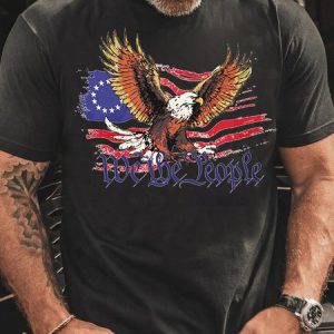 We The People Casual Text Letters Cotton Crew Neck T-Shirt, T-shirts, Lilicloth.com