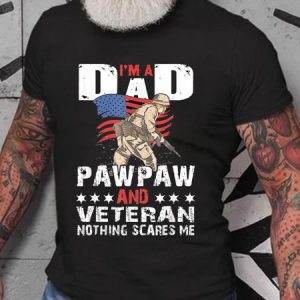 I Am A Father And Veteran Print T-shirt, T-shirts, Lilicloth.com