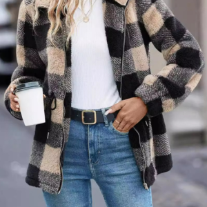 Women's Winter Outerwear Teddy Velvet Casual Plain Long Sleeve Shirt Collar Fleece Coat, JustFashionNow Coats, color:Blue|size:XL,