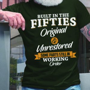 Men Casual Letters Cotton Crew Neck T-shirt With Fifties, T-shirts, Lilicloth.com