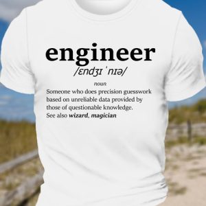 MenвЂ™s Casual The definition of engineer Crew Neck T-Shirt, T-shirts, Lilicloth.com