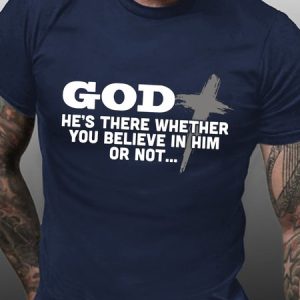 God Is Always There Crew Neck T-shirt, T-shirts, Lilicloth.com