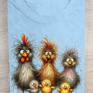 Loose Cotton Turkey Casual T-Shirt, T-shirts, Lilicloth.com