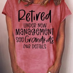 Womens I'm Not Retired I'm A Professional Grandma Letters T-Shirt, T-shirts, Lilicloth.com