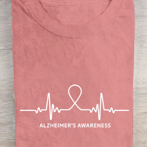 Alzheimer's Awareness Ribbon Cotton T-Shirt, T-shirts, Lilicloth.com