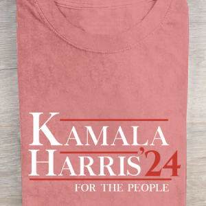 Kamala Harris 24 For The People Cotton T-Shirt, T-shirts, Lilicloth.com