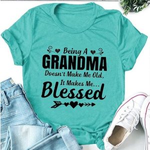 Being A Grandma Casual Shift Short Sleeve Women Tee, T-shirts, Lilicloth.com