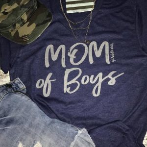 MOM OF BOYS Tri Blend Tee, T-shirts, Lilicloth.com