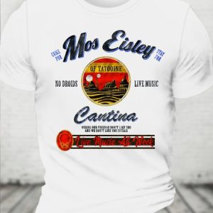 Mos Eisley Cantina Tatooine Graphic Star Wars Print Loose Casual T-Shirt, T-shirts, Lilicloth.com