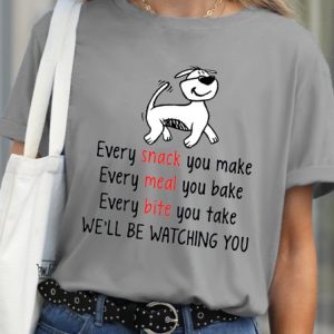 Funny Letter Dog Print Crew Neck T-Shirt, T-shirts, Lilicloth.com