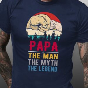 Papa Print Casual Short Sleeve Short sleeve T-shirt, T-shirts, Lilicloth.com