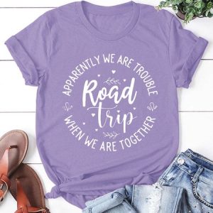 Women's Short Sleeve Tee T-shirt Summer Letter Crew Neck Casual Top, JustFashionNow T-Shirts, color:Purple|size:3XL,