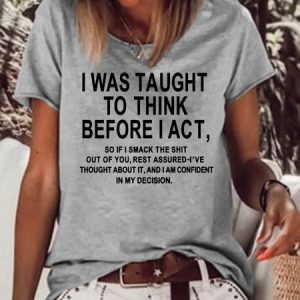 Funny Saying Short Sleeve Tops, T-shirts, Lilicloth.com
