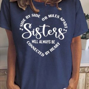 Sisters Women’s Short Sleeve T-Shirt, T-shirts, Lilicloth.com