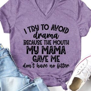 Womens I Try To Avoid Drama T-Shirt, T-shirts, Lilicloth.com
