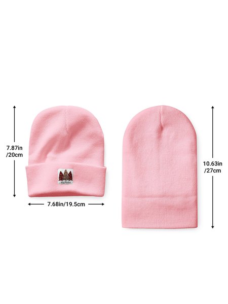 Merry Christmas Tree Graphic Beanie Hat, Hats, Lilicloth.com