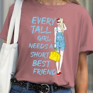 Lilicloth X Manikvskhan Every Tall Girl Needs A Short Best Friend Womens T-Shirt, T-shirts, Lilicloth.com