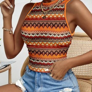 Chevron Pattern Tank Top, women Tanks & Crop Tops, ChicMe catalog
