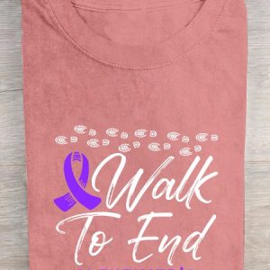 Walk To End Alzheimer's Disease Dementia I Wear Purple  Cotton T-shirt, T-shirts, Lilicloth.com