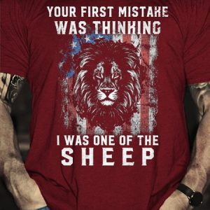 Lions Not Sheep Casual Short Sleeve T-Shirt, T-shirts, Lilicloth.com