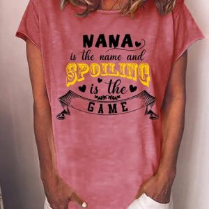 Lilicloth X Y Nana Is The Name And Spoiling Is The Game Womens T-Shirt, T-shirts, Lilicloth.com