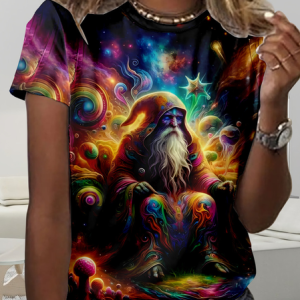 Unisex Star Wizard abstract print design T-shirt, T-shirts, Lilicloth.com