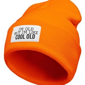 I'm Old But I'm Like Cool Old Funny Text Letter Beanie Hat, Hats, Lilicloth.com