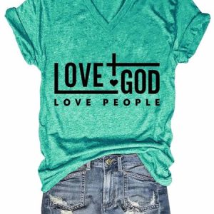 Love God Love People Shirts&Tops, T-shirts, Lilicloth.com