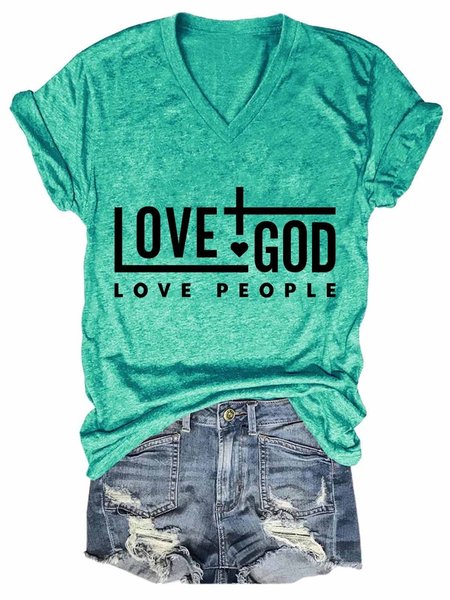 Love God Love People Shirts&Tops, T-shirts, Lilicloth.com