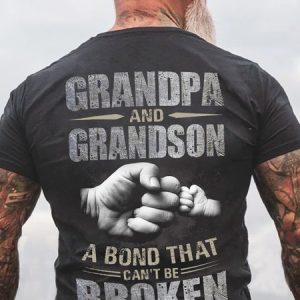 Grandpa And Grandson A Bond That Can't Be Broken Standard T-Shirt, T-shirts, Lilicloth.com