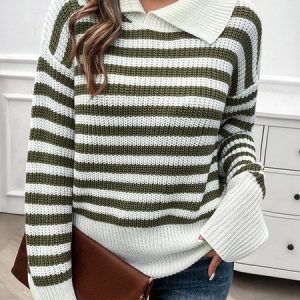 Wool/Knitting Casual Sweater, JustFashionNow Sweaters, color:Army Green|size:XL,