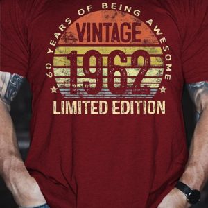 Vintage 1962 Casual Short Sleeve T-Shirt, T-shirts, Lilicloth.com