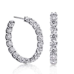 Earrings - Classic Round Cut Hoop Earrings, Apparel & Accessories, Italo jewelry - Online Catalog