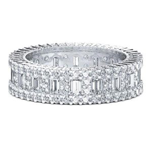 eternity band - Italo Eternal Created White Sapphire Wedding Band (4.53 CT. TW.), Italo jewelry - Online Catalog