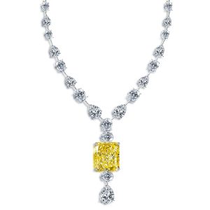 necklaces - Radiant Cut Yellow Topaz Pendant Necklace For Women, Italo jewelry - Online Catalog