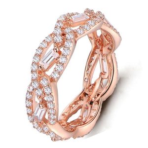 Eternity band - Italo Rose Gold Ring Eternity Wedding Band For Women, Apparel & Accessories, Italo jewelry - Online Catalog