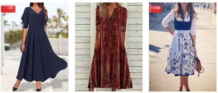 V-Neck Dresses JustFashionNow