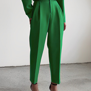 Urban Plain Regular Fit Pocket Stitching Pants, Pants, color:Green|size:XXL, Stylewe