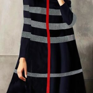 Plaid Regular Sleeve Casual Loose Sweater Dress, Midi Dresses, color:Black-grey|size:XXL, Stylewe