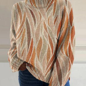 Casual Turtleneck Geometric Sweatshirt, Hoodies & Sweatshirts, color:Multicolor|size:3XL, catalog Noracora shop