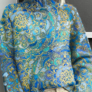 Casual Turtleneck Ethnic Sweatshirt, Hoodies & Sweatshirts, color:Green|size:3XL, catalog Noracora shop