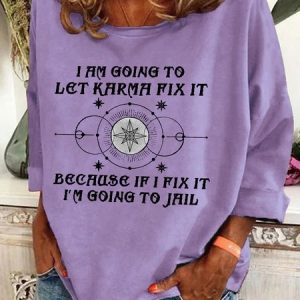 Casual Crew Neck Text Letters Sweatshirt, Hoodies & Sweatshirts, color:lavender|size:3XL, catalog Noracora shop